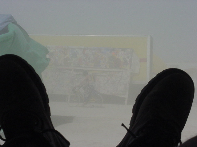 ...after a few seconds, dust.